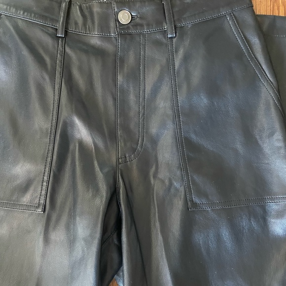 7 For All Mankind Faux Leather Cargo Pants - Picture 9 of 16